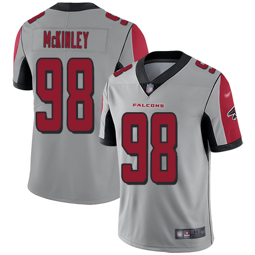 Atlanta Falcons Limited Silver Men Takkarist McKinley Jersey NFL Football #98 Inverted Legend